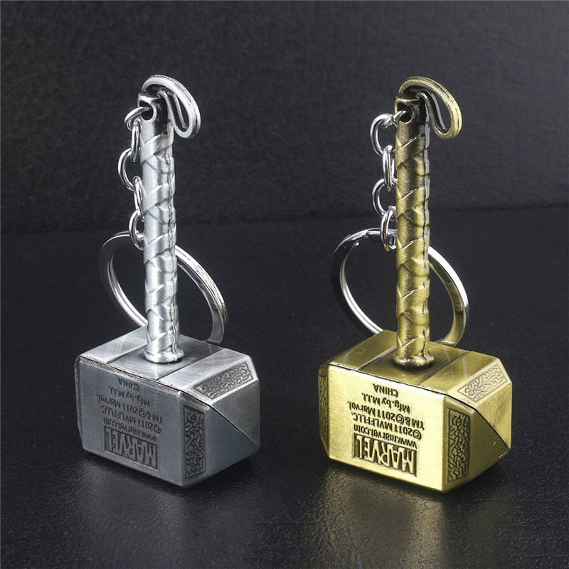 2021 New Thor Hammer Metal Keychain Men Women Car Keyring Movie Fans Accessories