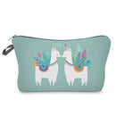 FUDEAM Polyester Unicorn Sloth Print Pattern Women Travel Storage Bag Toiletries Organize Cute Cosmetic Bag Portable Make Up Bag