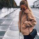 Herbst Winterjacke weibliche Mäntel 2022 neue Mode koreanische Reißverschluss Teddyfell Frauen Mantel weibliche Freizeitjacken Frau Pusheen