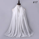 Luxuey Pom Pom Bubble Chiffon Hijab Schal Frauen Langer Schal Wrap Muslim Stirnband Maxi Islamischer Sjaal 180 * 70 cm