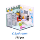 MEOA Living House Sets 6 Stile Einrichtungsbausteine ​​MOC Bricks City Friends Home Building Sets Lernspielzeug Geschenk