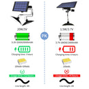 Wasserdichte Doppelkopf-Solarlicht-LED-Campinglampe im Freien 15W 20W Notlampe mit Sonnenkollektor, der für Gartenhof hängt