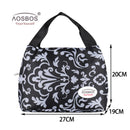 Aosbos Fashion Portable Insulated Canvas Lunch Bag 2020 Thermal Food Picknick Lunch Bags für Damen Kinder Herren Cooler Lunch Box Bag