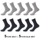 Hohe Qualität 10 Paar / Los Herren Bambusfaser Socken Lange Kompressionssocken Herren Schwarz Business Casual Männliche Socke Große Größe 38-45