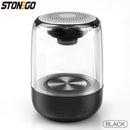 STOENGO True Wireless Stereo-Lautsprecher mit transparentem Design, atmendem LED-Licht, TWS Bluetooth 5.0, TF-Karte und AUX-Audioeingang