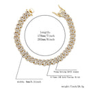 TOPGRILLZ, nueva pulsera cubana de Miami de 8mm a la moda, pulsera de circonita cúbica completamente helada, joyería de rapero de Hip Hop, pulsera para mujer, regalo