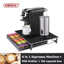 HiBREW Kaffeemaschine 19Bar 4in1 Mehrere Kapseln Expresso Cafetera Dolce Milk&amp;Nexpresso Kapsel ESEpod Gemahlene Kaffeekapsel H2