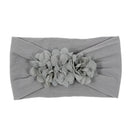 Nishine Weiches Stretch-Satin-Rosen-Blumen-Baby-Stirnband, Neugeborene, Knoten, breite Nylon-Kopftücher, Turban, Mädchen, Kopfbedeckung, Kinder-Foto-Requisiten