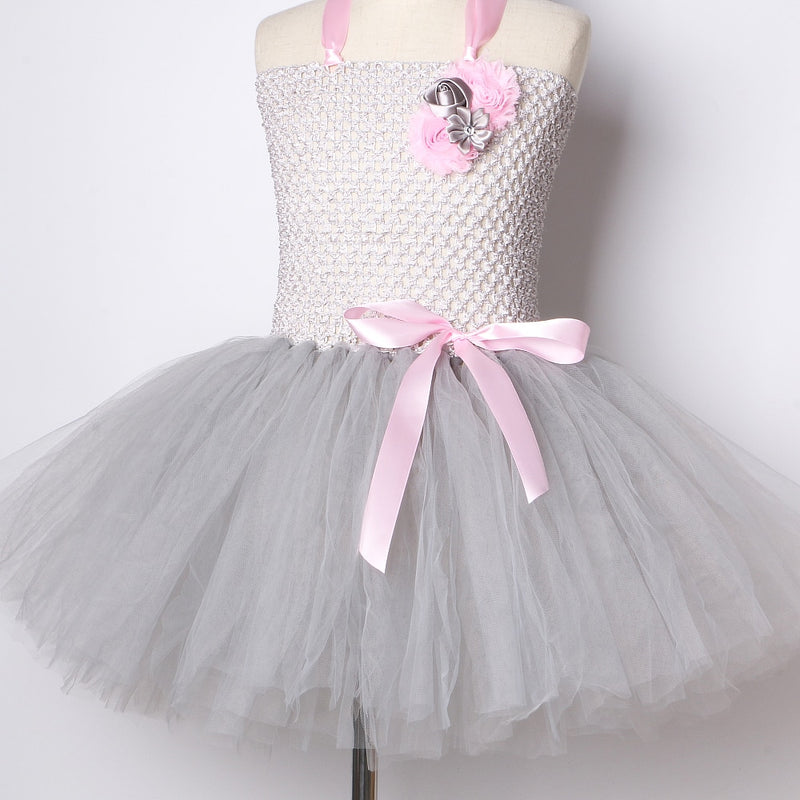 Grey Mouse Costumes Girls Tutu Dress Children Animal Costume Kids Halloween Dresses for Girls Baby Clothes for Birthday Party