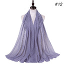 Luxuey Pom Pom Bubble Chiffon Hijab Schal Frauen Langer Schal Wrap Muslim Stirnband Maxi Islamischer Sjaal 180 * 70 cm