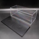 Modelo de caja acrílica para coche, caja de exhibición transparente a prueba de polvo con Base negra 1/64 1/43 1/32 1/18 1/24