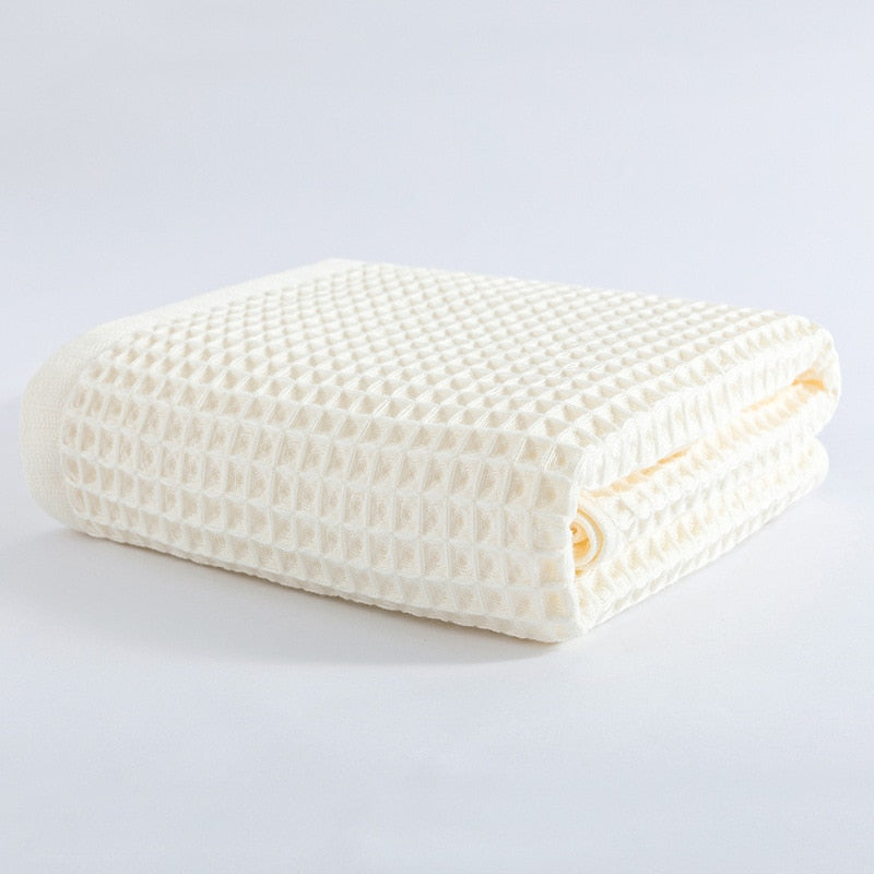 2/4 Pcs 100% Cotton Bath Towel Set for Adult Children High Quality Waffle Towel Soft Highly Absorbent Home Bathroom Washcloth