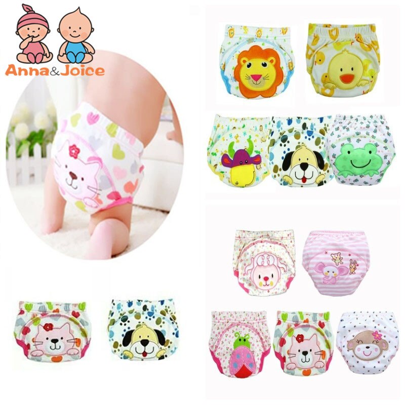 10pc/lot  Diapers Reusable Nappies Cloth Diaper Washable Infants Children Baby Cotton Training Pants Panties Nappy Changing