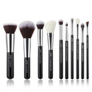 Jessup Pearl White/ Rose Gold Makeup Brushes set professional Make up Brush Tool kit Foundation Powder Buffer Cheek Shader