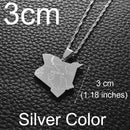 Anniyo (3cm) Karte von Kenia &amp; Stadt Anhänger Halsketten Schmuck Silber Farbe/Gold Farbe Afrikanischer Schmuck Kenia Karte Kenia