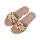 Suihyung Frauen Hausschuhe Weibliche Casual Flax Slides 13 Farben Leinen Gürtel Damen Sandalen Flip Flops Liebhaber Sommer Indoor Home Schuhe