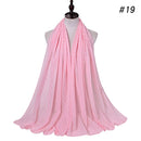 Luxuey Pom Pom Bubble Chiffon Hijab Schal Frauen Langer Schal Wrap Muslim Stirnband Maxi Islamischer Sjaal 180 * 70 cm