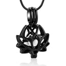 Stainless Steel Lotus Flower Keepsake Pendant For Women Mini Cremation Urn Jewelry Memorial Jewelry Ashes Locket 2 Colors
