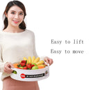 360 drehbares Tablett, Küchen-Aufbewahrungsbehälter für Gewürzgläser, Lebensmittel, Snack-Tablett, Badezimmer-Tablett, rutschfeste Snack-Trocken-Aufbewahrungsplatte