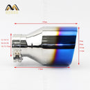 Car  Accessories Exhaust Tail Pipes  Muffler Tip Tail End Universal Stainless Steel Straight Flange blue For Bmw E46