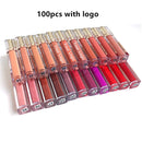Lipgloss der Eigenmarke 50pcs/lot Großhandels-befeuchtende glänzende Funkeln-glatte Verfassungs-Lippenglanz-kundenspezifische flüssige Lippenstift-Masse