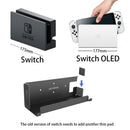 Monzlteck Wandhalterung für Nintend-o Switch (kompatibel mit OLED-Version), in der Nähe oder hinter dem Fernseher, platzsparend