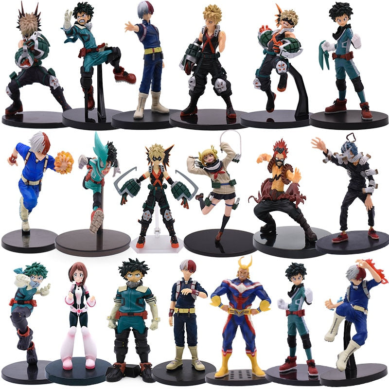 16-24 cm Anime Cartoon Figur My Hero Academia Izuku Midoriya Shouto Todorok Bakugou Cross my body PVC Action Amazing Hero Toys