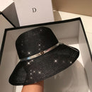 2020 New Women Beach Hat Wide Brim Straw Hat Anti UV UPF50 Floppy Sun Hat Cap Foldable Summer Hat Kentucky Derby Breathe Freely