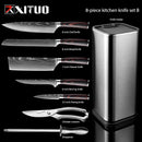 XITUO Kitchen Chef Set 4-8PCS Set Messer Edelstahl Messerhalter Santoku Utility Cut Cleaver Brot Schälmesser Schere
