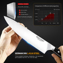 Japanische Küchenmesser scharfe Kochmesser-Sets Deutschland 1.4116 Kohlenstoffstahl Santoku Obstausbeinen Kochmesser handgefertigt