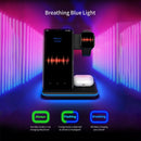 3-in-1-Qi-Wireless-Ladestation für Apple Watch 8 7 Airpods Pro 15 W Schnellladestation für iPhone 14 13 12 11 XS XR X 8