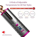Kabelloser, automatisch rotierender Keramik-Lockenwickler USB-wiederaufladbarer Lockenstab LCD-Display Temperaturverstellbarer Curling Wave Styler