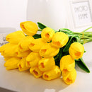 10pcs Tulip Artificial Flower Branch PU Tulipas Flor Artificial Bouquet Real Touch Fake Flower for Wedding Home Table Decoration