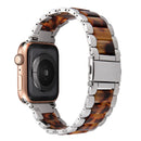 Harz Edelstahlarmband Armband für Apple Watch 5 Band 44mm iwatch 42mm Serie 5 4 3 2 Handgelenk Zubehör Schleife 40m Armband