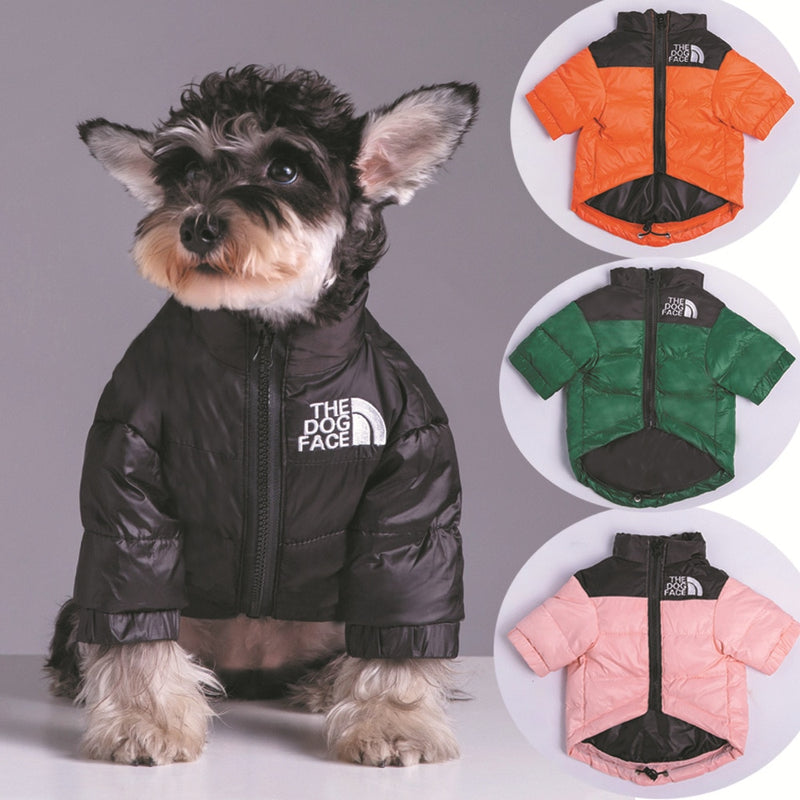 The Dog Face Winter Pet Dog Down Jacket Clothes for Small Medium Dogs,100% Duck Down Warm Waterproof Dog Jacket,Luxury Dog Coat