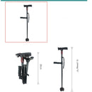 Collapsible Telescopic Folding Cane  Elder Cane LED Walking Trusty Sticks Elder Crutches for Mothers the Elder Fathers