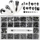 21 Grids Crystals Diamonds Nail Strasssteine ​​Set 3100pcs FlatBack Strasssteine ​​Kit funkelnde Nail Art mit 1 Stift für Dekorationen