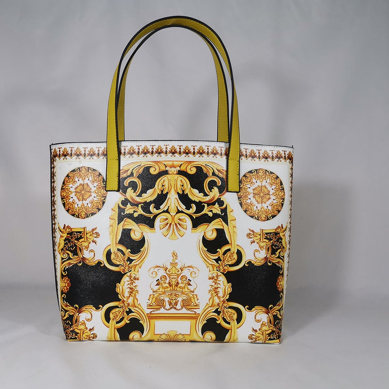 Bolso de hombro de viaje de león dorado de lujo de Italia, bolso de compras de cuero texturizado de lujo, bolso de marca famosa, bolso de mano para mujer, blanco