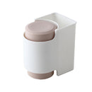 Zahnbürstenhalter Zahnpastaregal Mundwasserbecher Starke Adsorption Hängeregal mit Becher Badezimmerzubehör