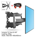 6 Arme TV-Halterung für 32-55" MAX VESA 400 x 400 mm LCD-Halterung Wandständer Full Motion Tilt RetractableTV Mount Retractable Bracket