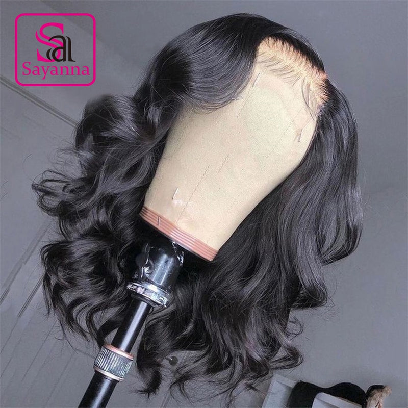 HD Lace Frontal Wigs For Women Short Bob Wig 13X4 Lace Front Human Hair Wigs With Baby Hair Brazilian Wavy Bob Wigs Pre Plucked