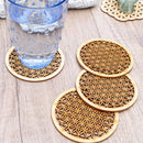 10 stücke Blume Des Lebens cut beermat ort matte holz untersetzer Holz Geschenk