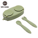 Let's Make 1Set Baby Feeding Anti-slip Pads Two-sided Suction Cup Children Silicone Baby Feeding Bowl Dish Mats Coaster for Kids