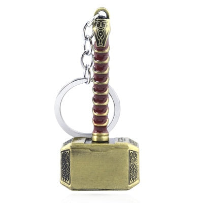 2021 New Thor Hammer Metal Keychain Men Women Car Keyring Movie Fans Accessories