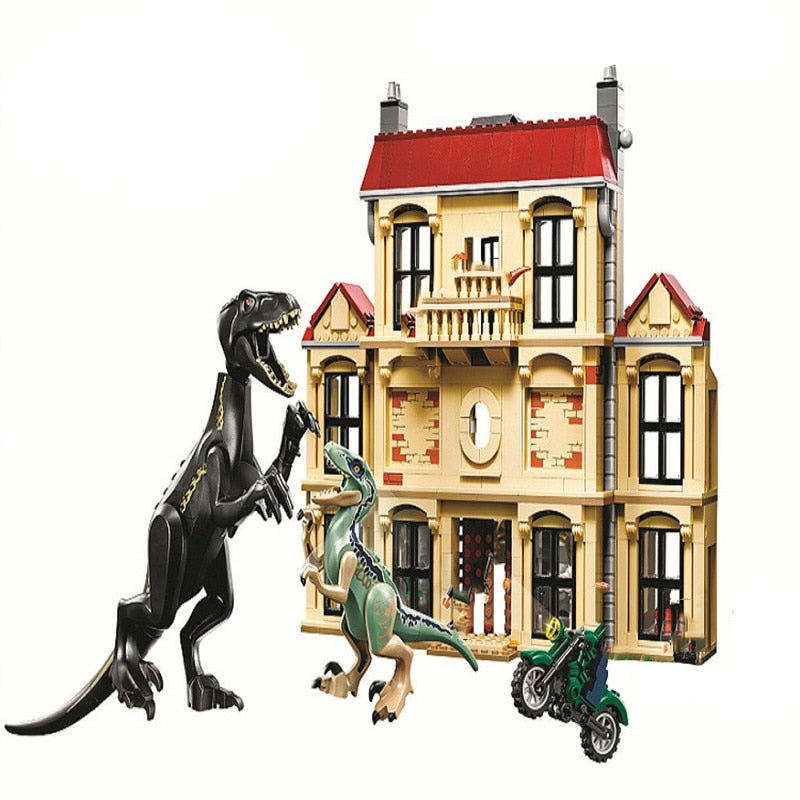 Dinosaurio Jurásico mundo mecánico t-rex Indominus Tyrannosaurus Ankylosaurus bloques de construcción ladrillos juguete para chico regalo 75941