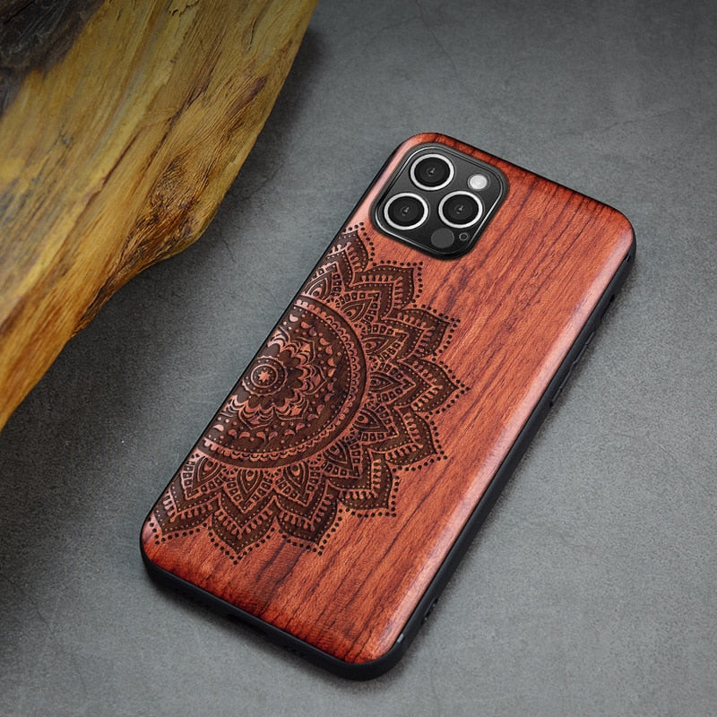 For iPhone 12 Pro Case Boogic Original Wood funda iPhone 12 mini wood Cover Phone Case For iPhone 12 Pro Max
