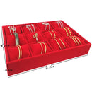 Armband-Tablett 4 Gitter Schmuck-Display-Box Schmuck-Kissen-Display Requisite Uhren Armband-Schaukasten Uhren-Tablett