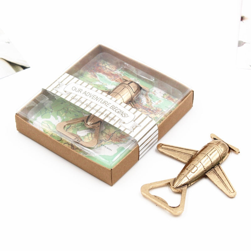 Wedding Gifts for Guests  Antique Air Plane Airplane Shape Wine Beer Bottle Opener Metal Openers For Wedding Party Gift Favors