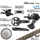 SHIMANO DEORE M5100 11-fach Schaltgruppe Schaltwerk Schaltwerk Kurbelgarnitur Tretlager und Halterung Kassette 11–50 Zähne KMC X11 Kette Original