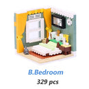 MEOA Living House Sets 6 Stile Einrichtungsbausteine ​​MOC Bricks City Friends Home Building Sets Lernspielzeug Geschenk